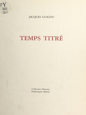 cover image of Temps titré